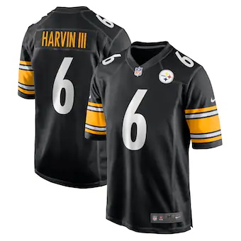 mens nike pressley harvin iii black pittsburgh steelers gam